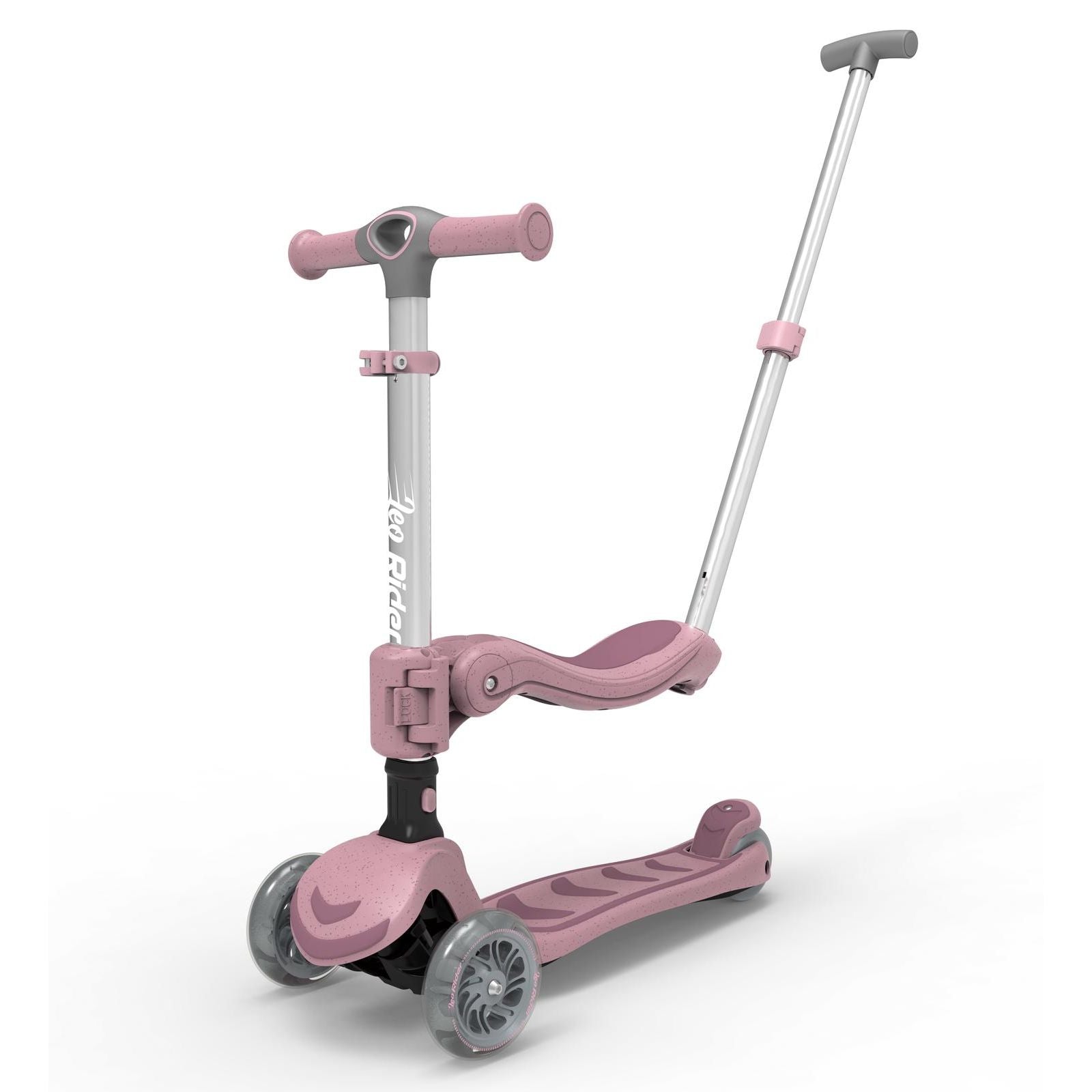 LEO Rider 3in1 – קורקינט 3 ב-1 לילדים עם מושב מתקפל ומוט דחיפה