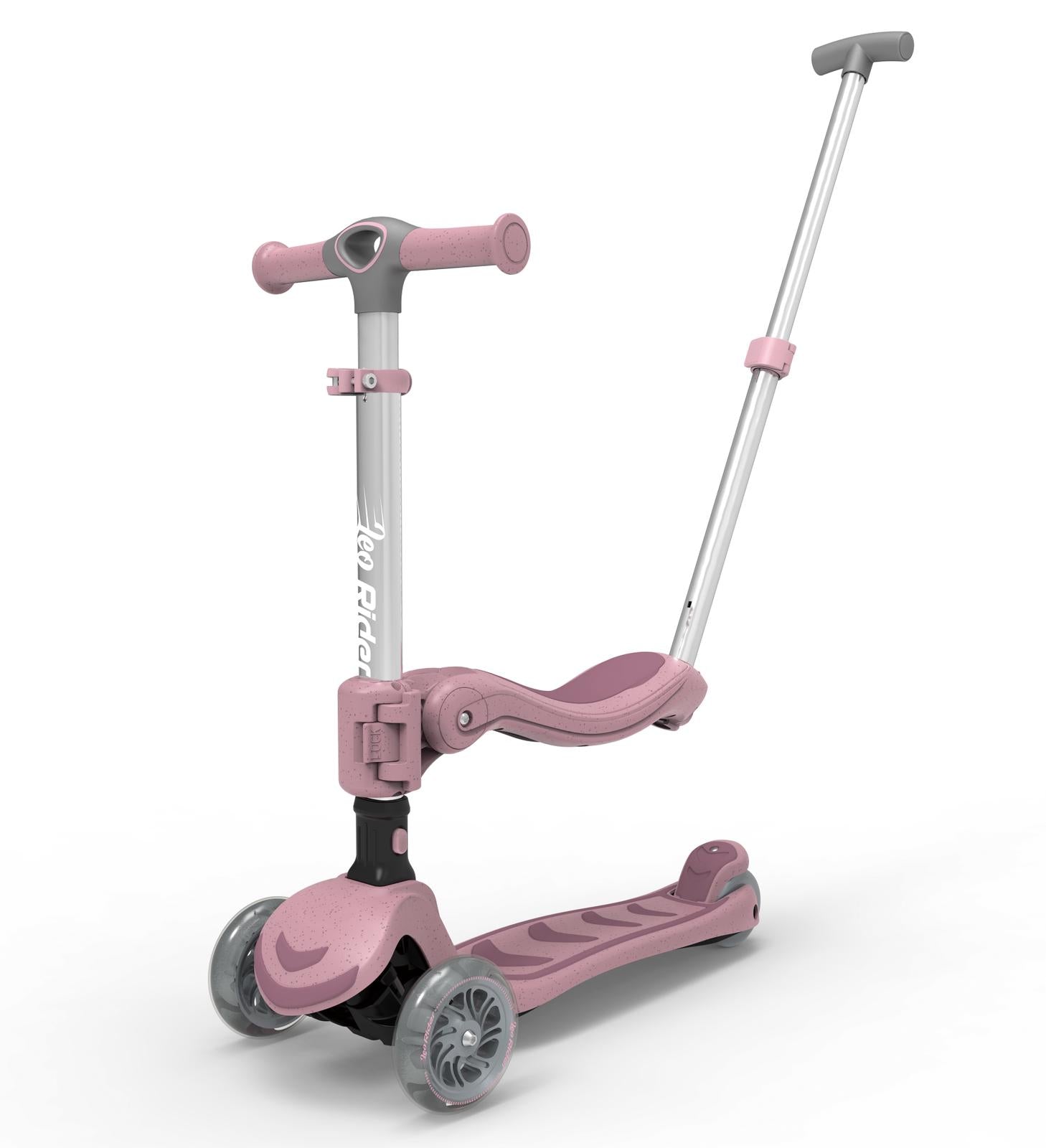 LEO Rider 3in1 – קורקינט 3 ב-1 לילדים עם מושב מתקפל ומוט דחיפה