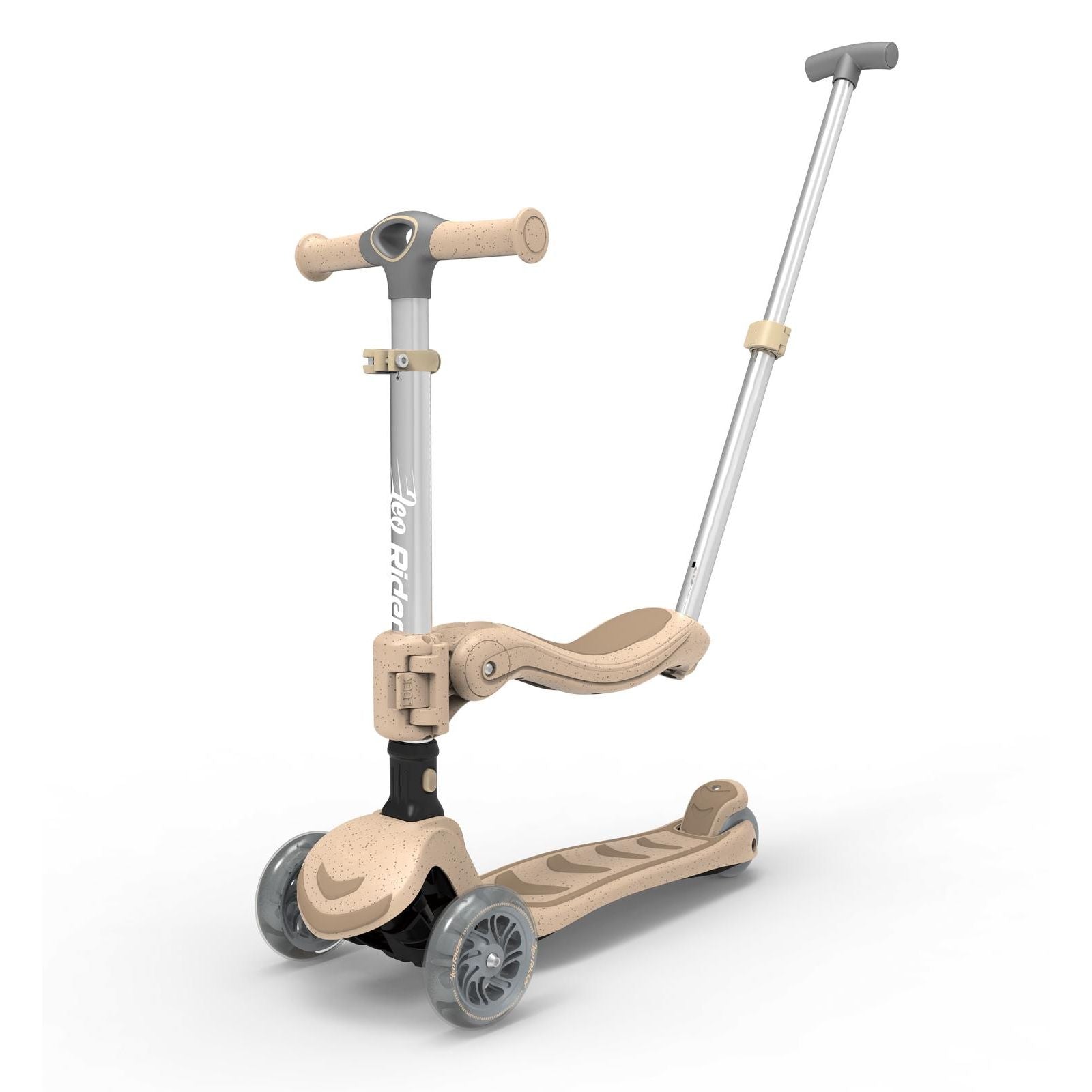 LEO Rider 3in1 – קורקינט 3 ב-1 לילדים עם מושב מתקפל ומוט דחיפה