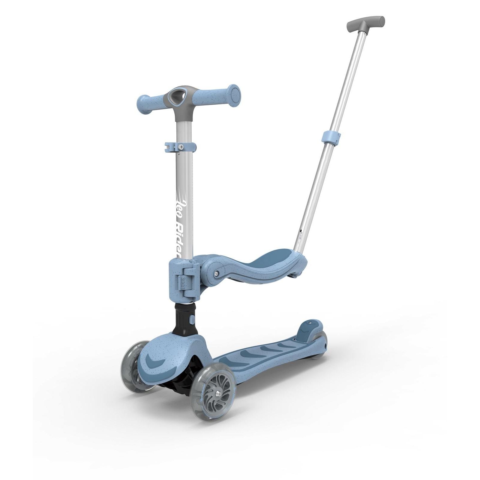 LEO Rider 3in1 – קורקינט 3 ב-1 לילדים עם מושב מתקפל ומוט דחיפה